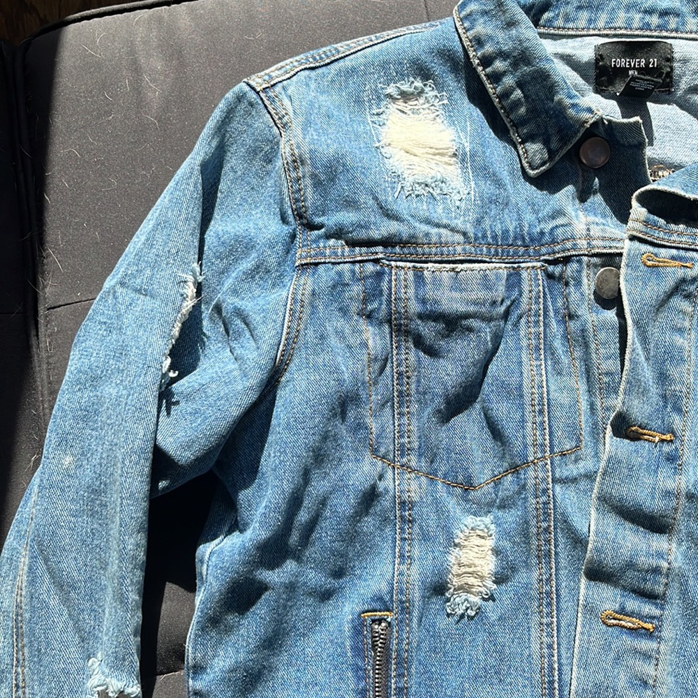 Distressed Jean Jacket - Picture 2 of 4